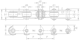 Deep Link Hollow Pin Chain