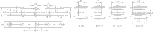 ISO Standard Solid Pin Conveyor Chains