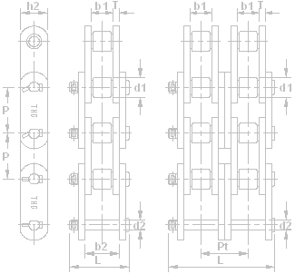 Heavy Duty Straight Sidebar Roller Chains