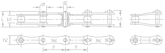 BS/DIN Double Pitch Stainless Steel Transmission Roller Chains (Standard Roller Type)