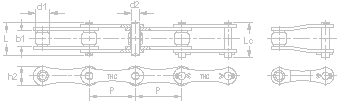 ANSI Double Pitch Stainless Steel Transmission Roller Chains (Standard Roller Type)