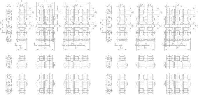 ANSI Standard Short Pitch Stainless Steel Roller Chains (Riveted and Cottered Construction; Simple, Duplex and Triplex)