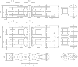 BS/DIN Standard DT Chains