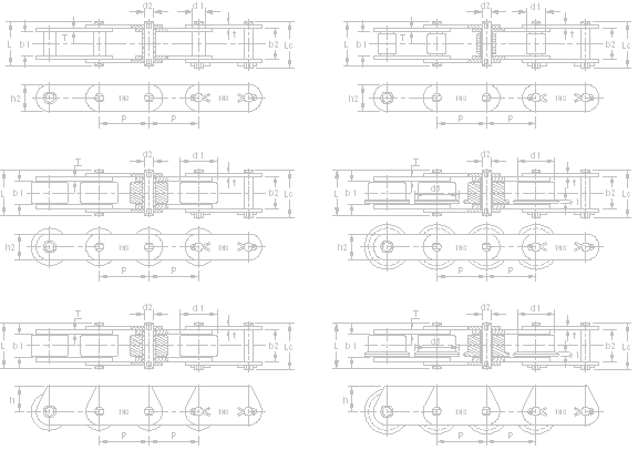 ISO standard stainless steel solid pin conveyor chains